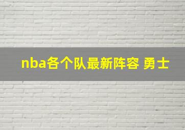 nba各个队最新阵容 勇士